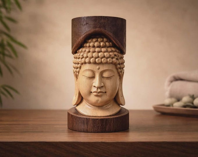 Buddha jempinis wood carving 30cm fair trade