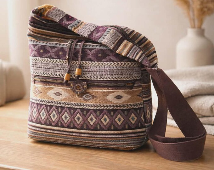 Jacquard Bag - Chocolate Student Back