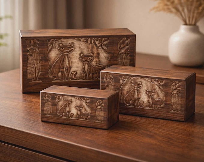 Set of 3 Fox Boxes 25.5cm