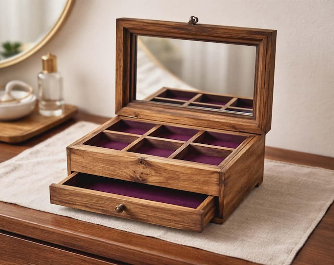 Mango Wood Elephant Vanity Box 33cm