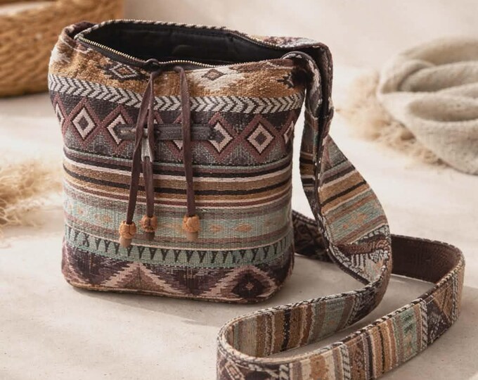 Jacquard Bag - Chocolate Sling Bag