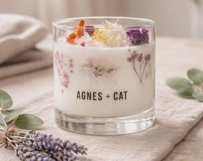 Agnes + Cat Botanical Soy Wax Candle - Roses of Sawrey Fair Trade