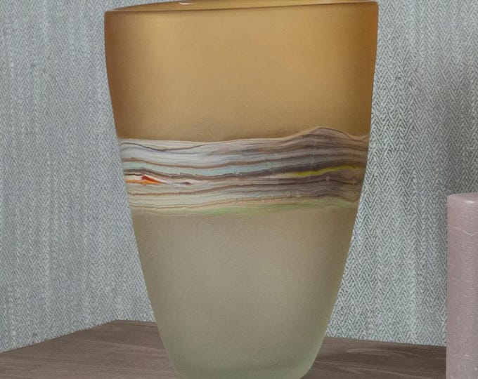 Marcellus Frosted Vase Citrine