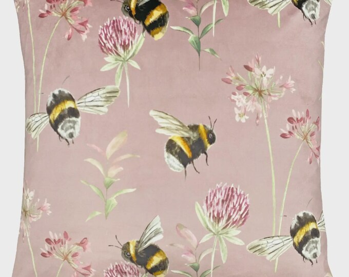 Country Bee Garden Cushion Heather pink