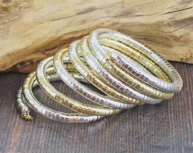 Spiral snake cuff bracelet.