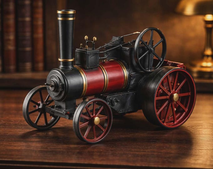 Red & Black Vintage Steam Train - 29.5cm