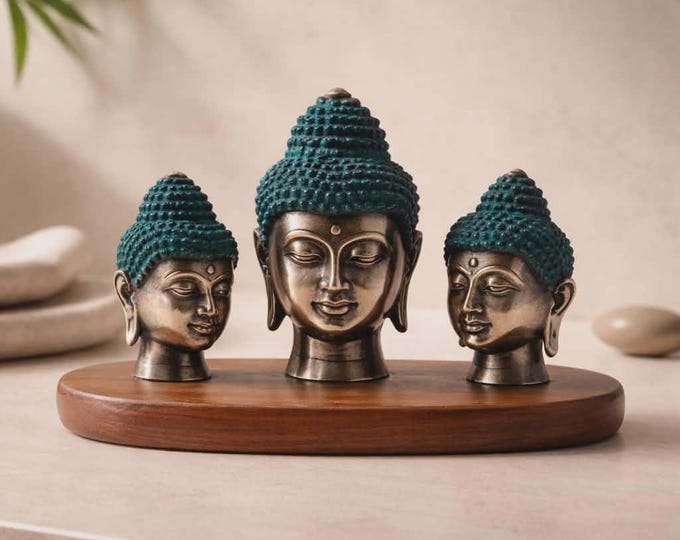 Set of 3 - Buddha Heads