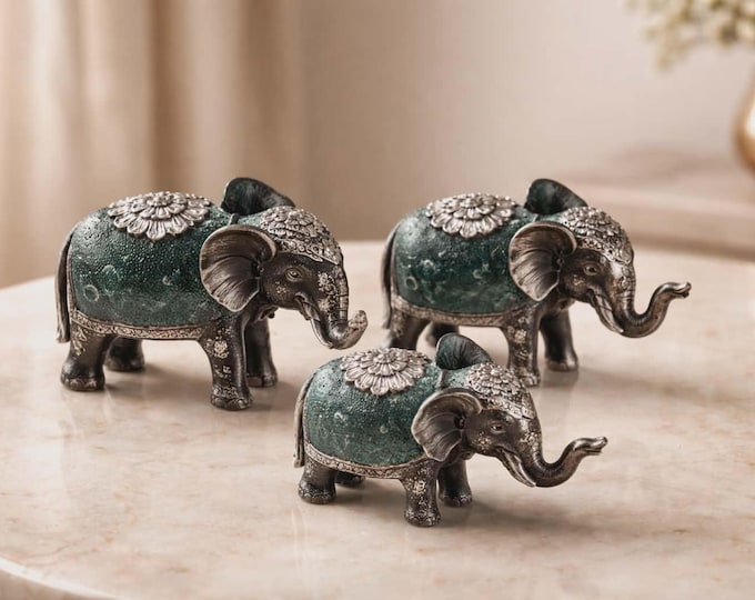 Set of 3 - Lucky Elephants  Bring prosperity into your life.