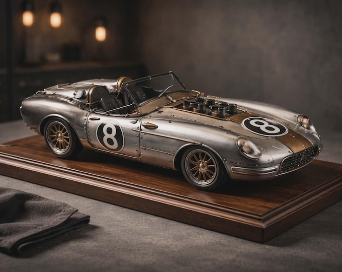 Racing Car - Polished Metal 31cm