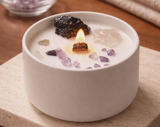 Chakra Crystal Candles - Crown Chakra Fair Trade