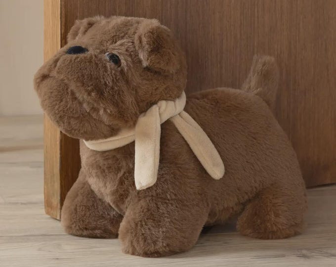 Buddy Bulldog Door Stop Brown
