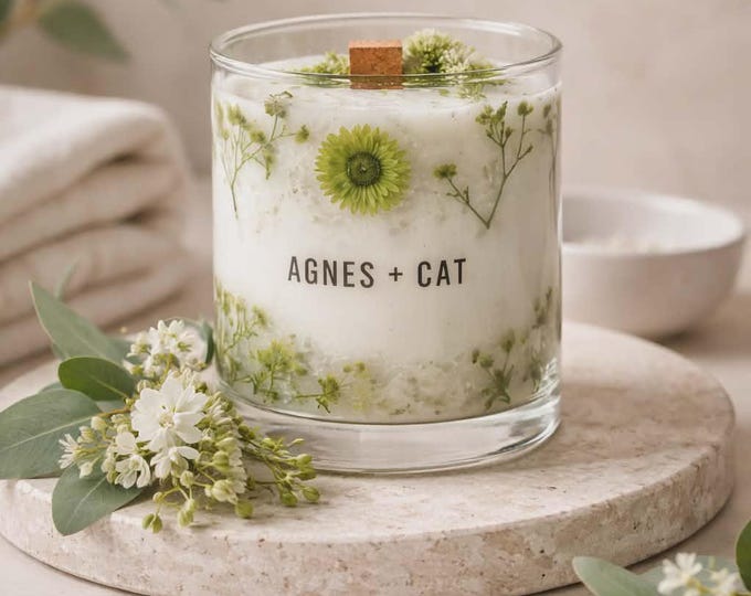 Agnes + Cat Botanical Soy Wax Candle - Fellberry Fair Trade