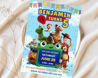 Toy Story 5 Birthday Invitation, Editable Toy Story Birthday Invite Digital Toy Story Invitation Toy Story Theme Invite Digital Download