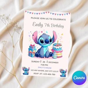 Modèle modifiable d'invitation de fête d'anniversaire de point, invitation de partie de piscine d'anniversaire de point, evite d'anniversaire de point, invitation d'anniversaire de dessin animé