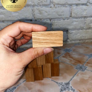 ホワイトオーク材のブランク - ジュエリー、ペンダント、イヤリング製作用の天然乾燥無垢オーク材ブロック - クラフト用品 - 高級木工用ブランク
