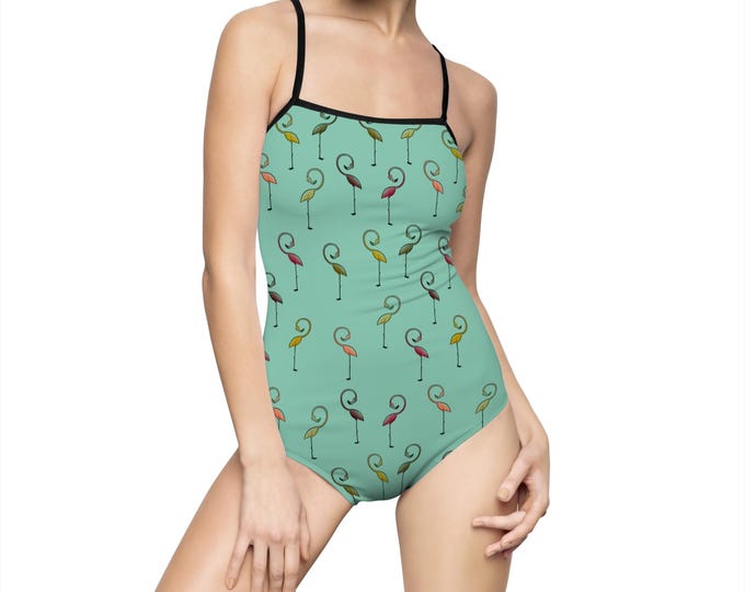Women's Tropical Flamingo One-Piece Swimsuit