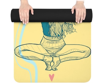 Eco-friendly yoga mat - I love myself