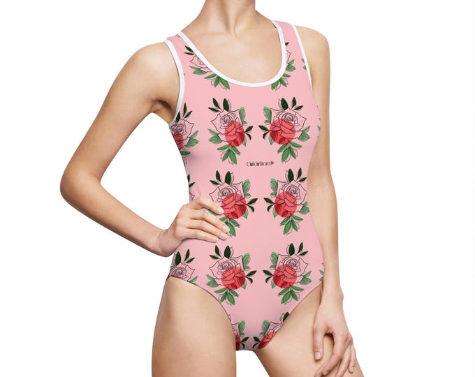 Costume intero da donna Red flower