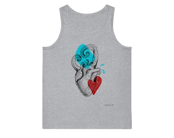 Softstyle octopus-heart tank top