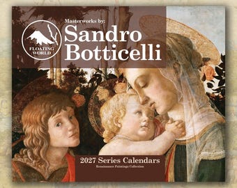 Sandro Botticelli 2027 Wall Calendar, Renaissance Paintings, (11"x8.5" & 14"x11.5")