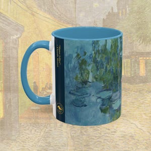Water Lilies by Claude Monet Mug, Impressionist Painting, Vintage Art, 11oz 15oz Ceramic Tea Cup