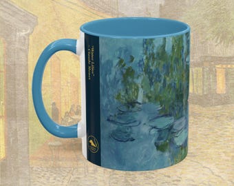 Taza de cerámica "Nenúfares" de Claude Monet, pintura impresionista, arte vintage, 325 ml y 430 ml.