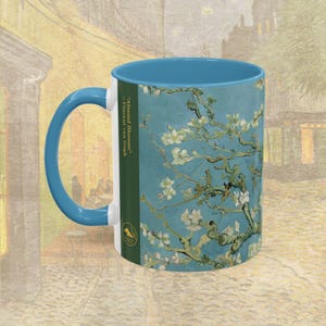 Tasse à fleurs d&#39;amandier par Vincent van Gogh, peinture impressionniste, art vintage, tasse à thé en céramique de 11 oz 15 oz