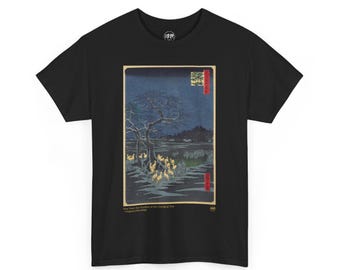 New Year's Eve Katsune Foxes by Utagawa Hiroshige Graphic T-Shirt, Japanese Woodblock Prints, Ukiyo-e Art