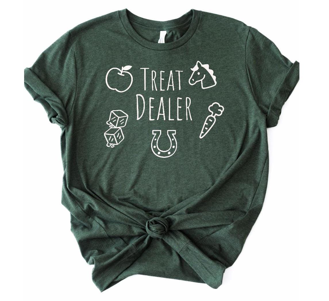 Treat Dealer Tee for Horse Lover Gift, Treat Lady Shirt for Equestrian Trainer Gift, Horse Show Mom, Mother's Day Horse Gift for Birthday