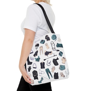 Equestrian Tote Bag for Horse Show Mom Gift for Horseback Riding Kid, Horseback Riding Bag, Horse Show Tote, Dressage Tote Gift for Eventer