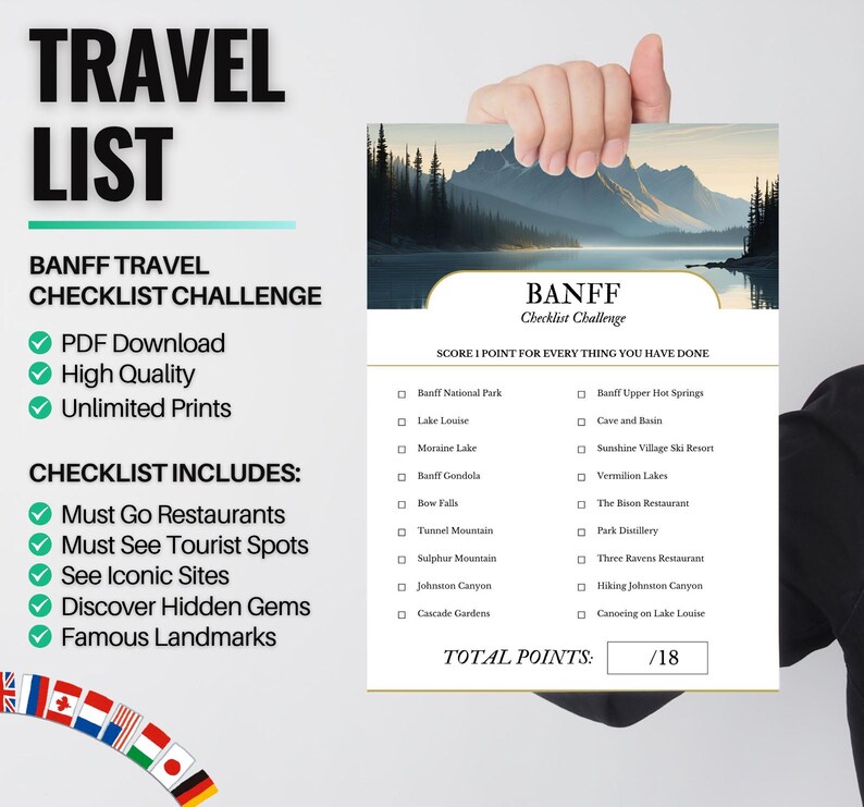 Banff City Printable | Banff Vacation Bucket List | Dream Destinations ...