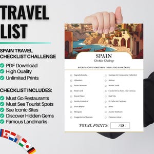 Spanien Reiseführer & Checkliste | Spanien Abenteuerplaner | Ausdruckbar für Paare und Familien