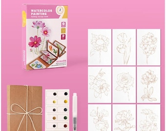 Watercolor Painting Kit: Travel Art Set with Brush & Paints