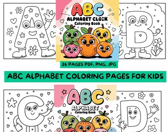 Educational Alphabet Activity Book: Printable Letters for Creative Kids, Instant Download