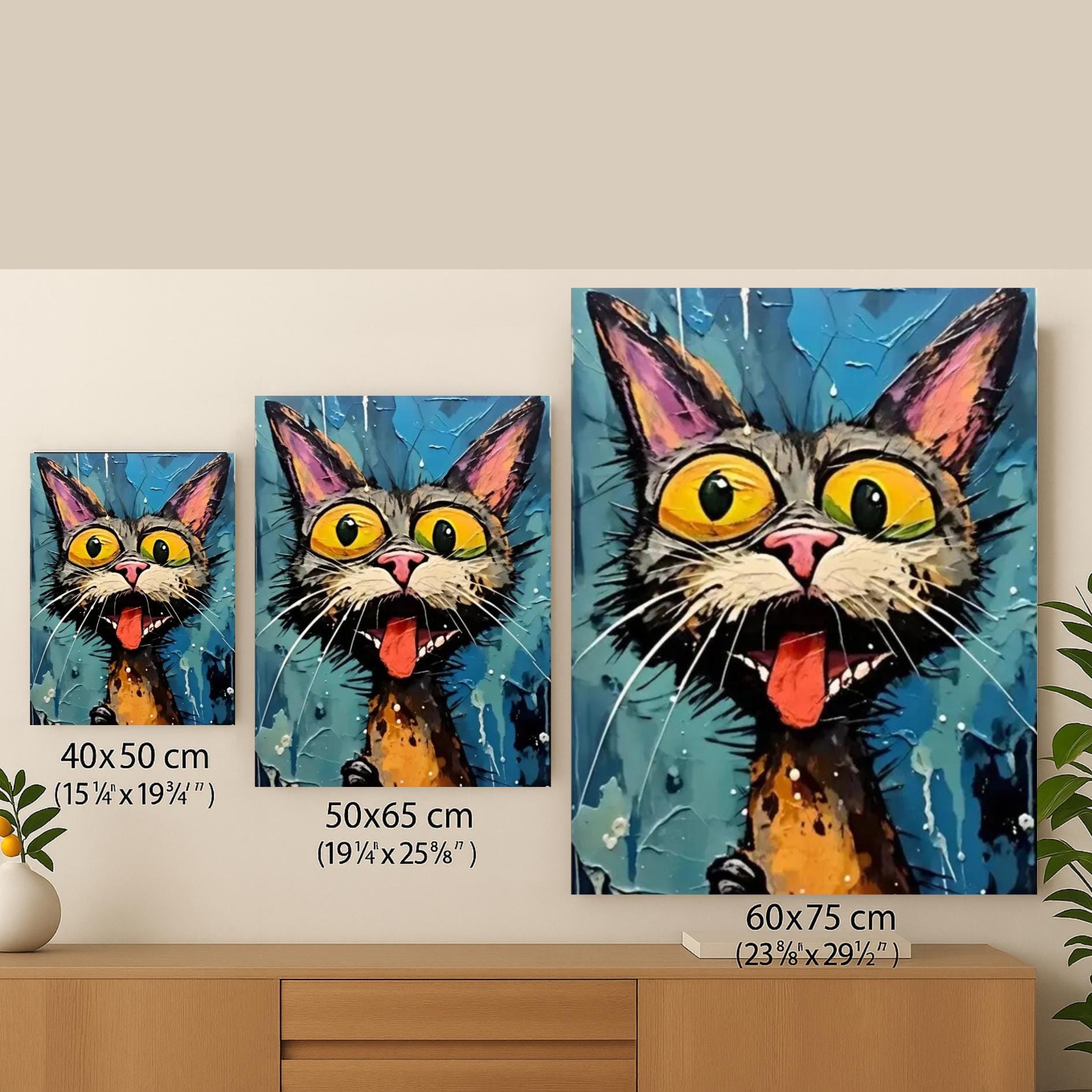 Wowdecor Peinture par numéros pour adultes et enfants débutants - Peinture par numéros - Animaux mignons chat chaton 40 x 50 cm - Cadeau d'art mural ( chat, encadré