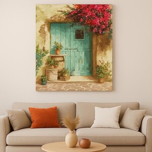 Rustic Door Paint by Numbers Kit: Countryside Acrylic Canvas Art, DIY Adult Colouring Art