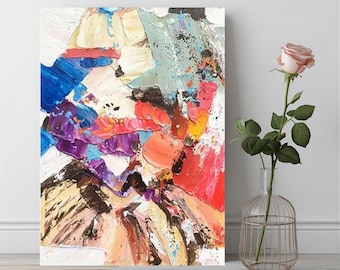 Abstract Paint by Numbers Kit: DIY Colorful Canvas Wall Art