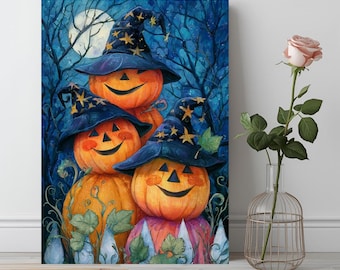 Halloween Pumpkins Paint by Numbers Kit: Spooky DIY Acrylic Painting