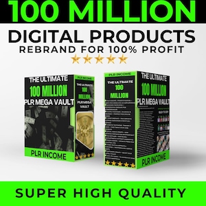 Bóveda de 100 millones de productos digitales / Derechos de reventa MRR PLR / Modelos de negocio de IA, embudos, cursos, plantillas y herramientas de monetización
