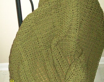 Adult Moss Green Afghan