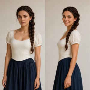 Peasant Blouse PDF Sewing Pattern: Renaissance Milkmaid Top (XXS-5XL A0/A4/Letter) image 8