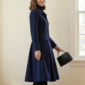 Fit & Flare Coat Sewing Pattern: Women’s Lined Button-Front Midi Jacket (PDF Download, XXS-5XL) image 3
