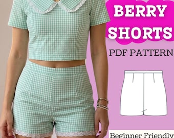 Short Shorts Sewing Pattern: Women’s Slim Fit Side Zip Shorts (PDF Download, XXS-5XL)