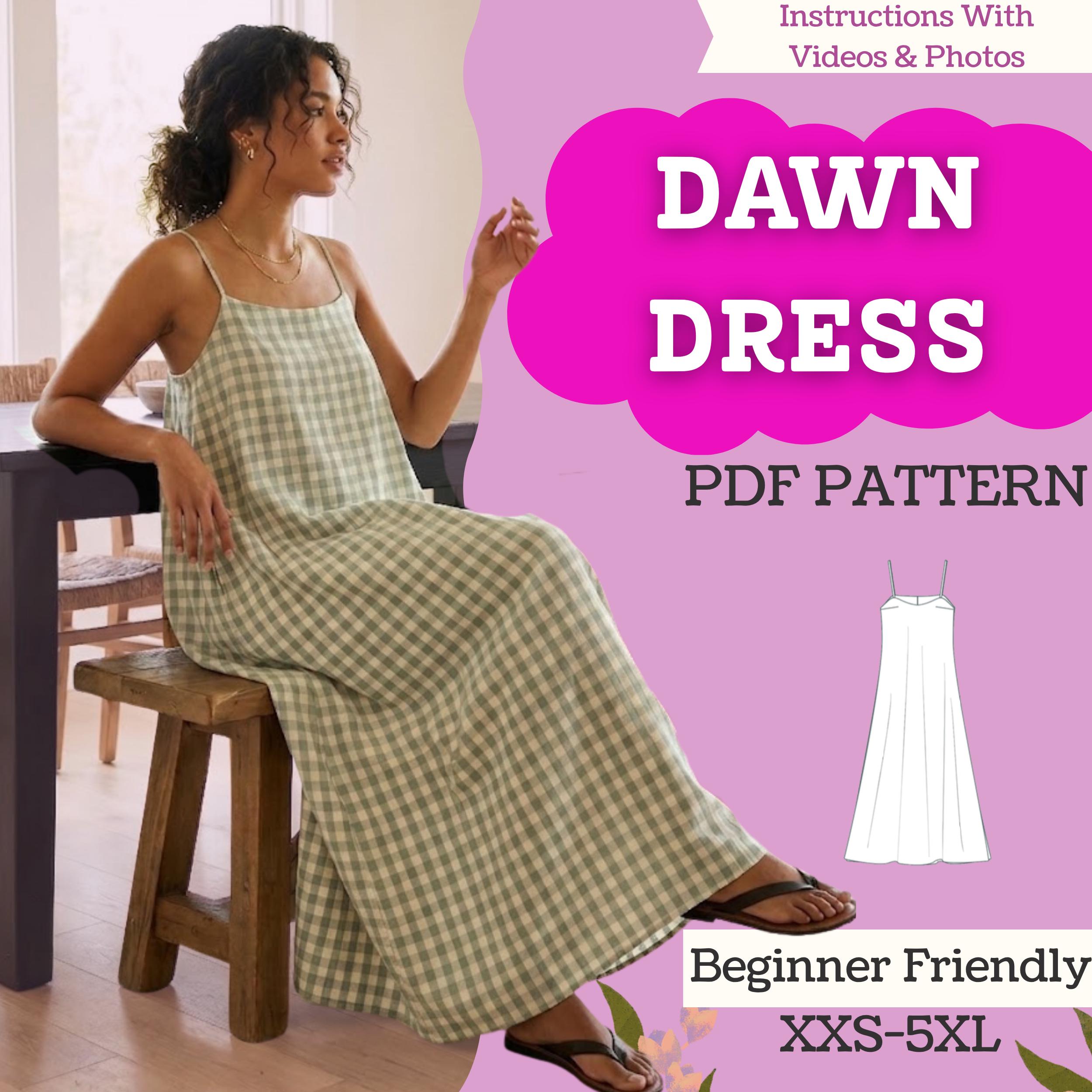 Spaghetti Strap Maxi Dress Pattern - Etsy Spaghetti Strap Maxi Dress Pattern - Etsy