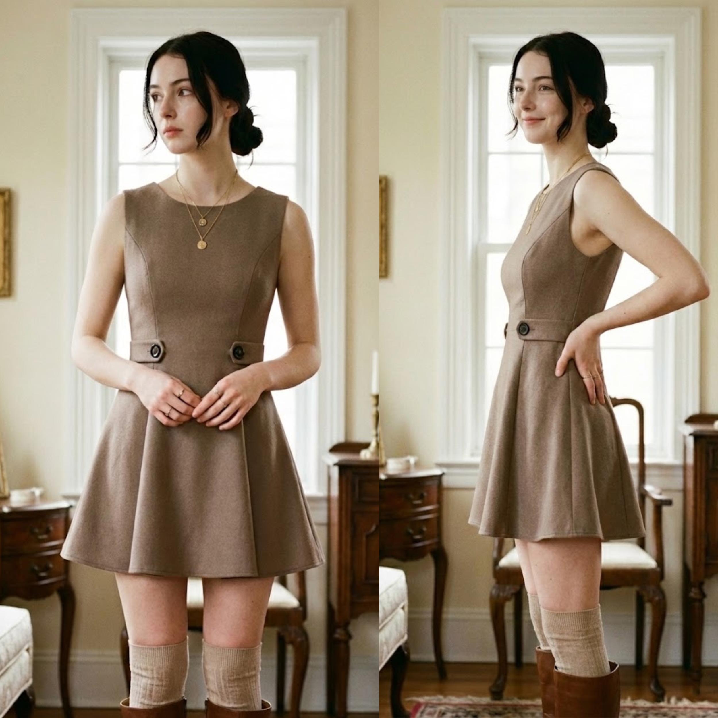 sleeveless skater dress pattern ARABELLA Dress - Skater dress | flairy dress pattern | mini dress | Women sleeveless | straight neckline| one piece