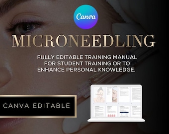Editable Microneedle Training Manual: (CANVA Template)