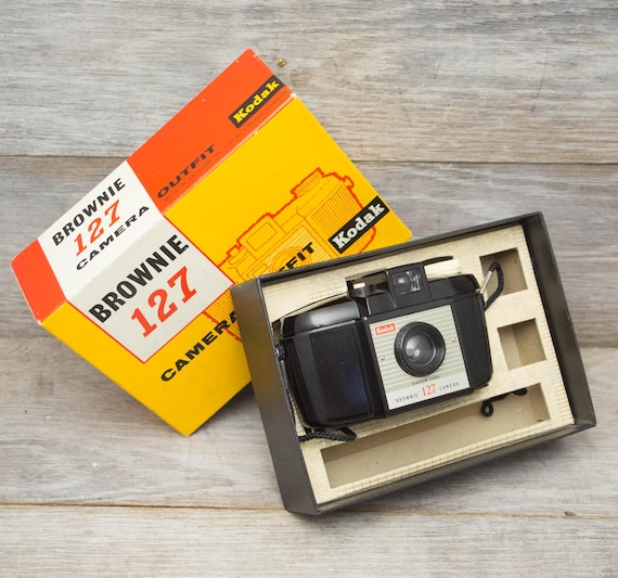Vintage Kodak Brownie 127 Camera Outfit in Original Box, Circa