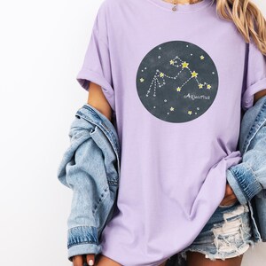 Vintage shirt Waterman sterrenbeeld, T-shirt hemelse Waterman, oversized T-shirt, astrologie, horoscoop, verjaardag, cadeau voor haar, compatibiliteitsteken