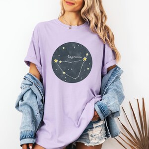 Vintage shirt Steenbok sterrenbeeld, T-shirt hemelse Steenbok, oversized T-shirt, astrologie, horoscoop, verjaardag, cadeau voor haar, compatibiliteitsteken