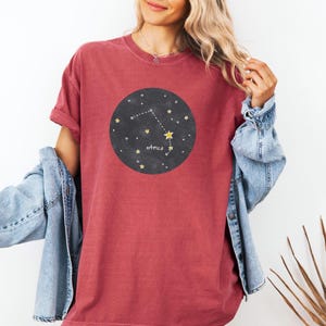 Vintage shirt ram sterrenbeeld, T-shirt hemelse ram, oversized T-shirt, astrologie, horoscoop, verjaardag, cadeau voor haar, compatibiliteit sterrenbeeld
